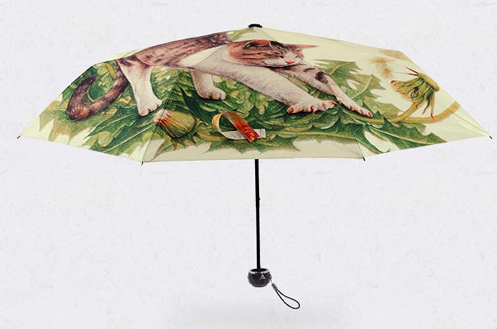 Compact Auto Folding Umbrella - Sun & Rain Windproof for Women Men - Outdoor Travel