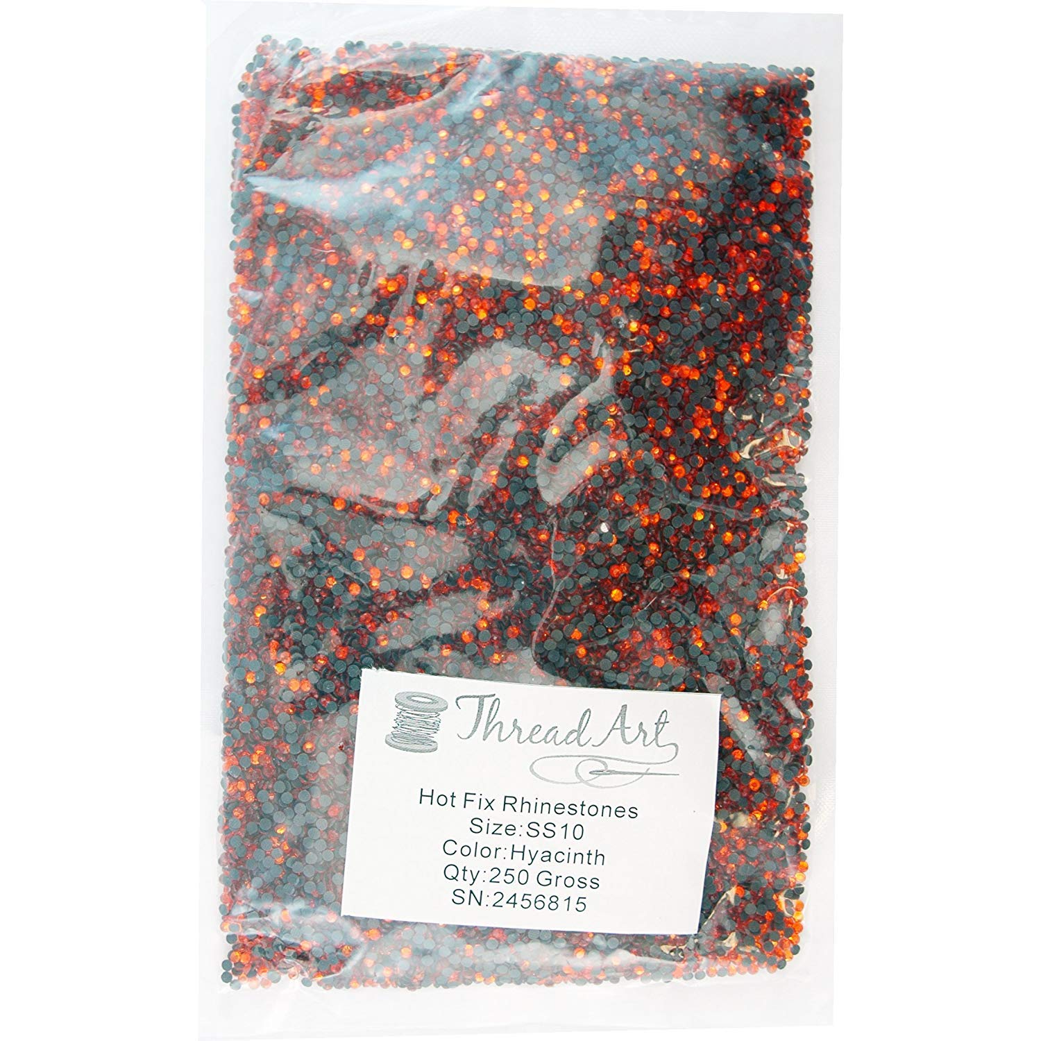Threadart Bulk Hot Fix Rhinestones Hyacinth - SS10 (3mm) - 36000 Stones - 250 Gross Pack for DIY Crafts, Jewelry Making, and Clothing Decoration