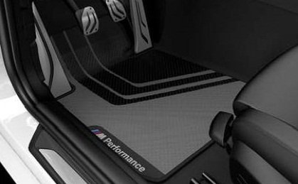 BMW M Performance Floor Mats for 4 Series - Front & Rear Set - Premium Car Interior Accessories for Enhanced Driving Comfort & Style
