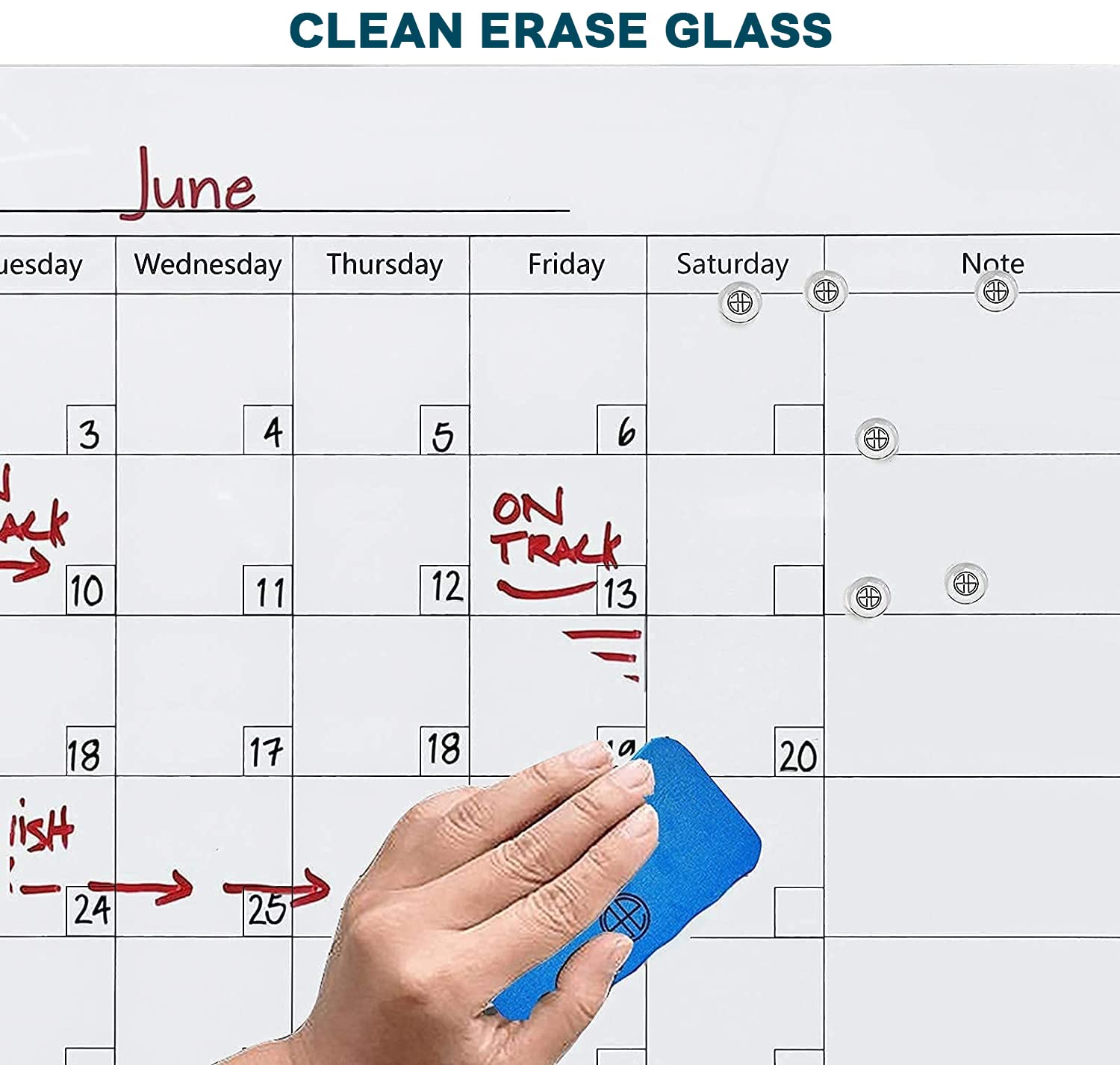 J&J Worldwide Magnetic Whiteboard Calendar 47
