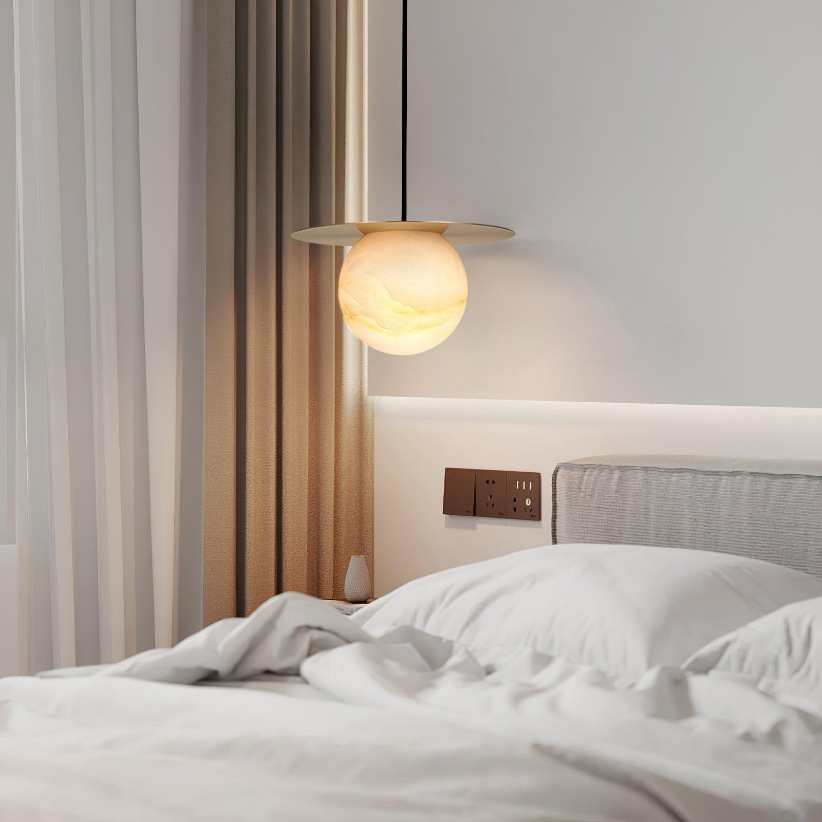 Modern Borra Pendant Light - Elegant Glass Hanging Lamp for Dining Room, Kitchen Island, or Bedroom - Adjustable Height & Warm White Lighting