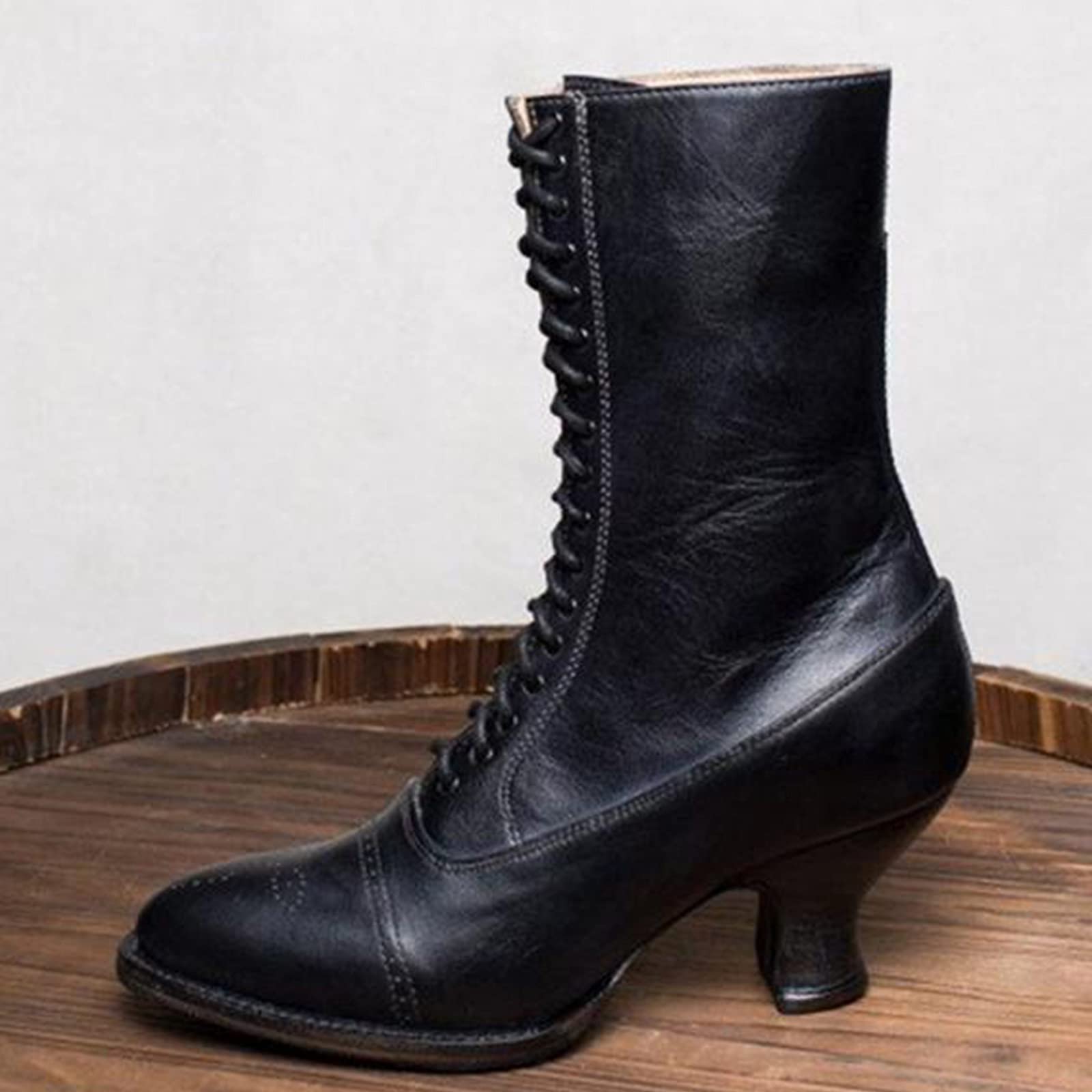Vintage Gothic Boots for Women - Mid Calf Printed Socks for Casual Wear