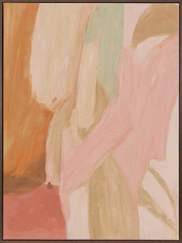 Blush Current Canvas Art Print - Modern Abstract Wall Decor for Living Room, Bedroom & Office - Perfect for Home & Office Decor