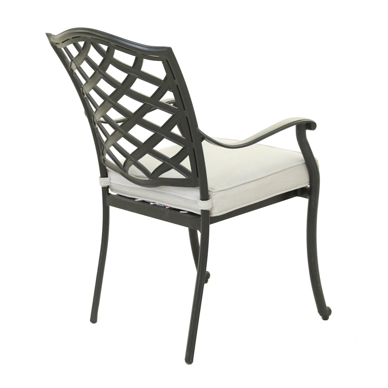 Elegant Cast Silver Dining Arm Chairs - Set of 2 for Formal Dining Room & Kitchen Table | Modern Home Decor