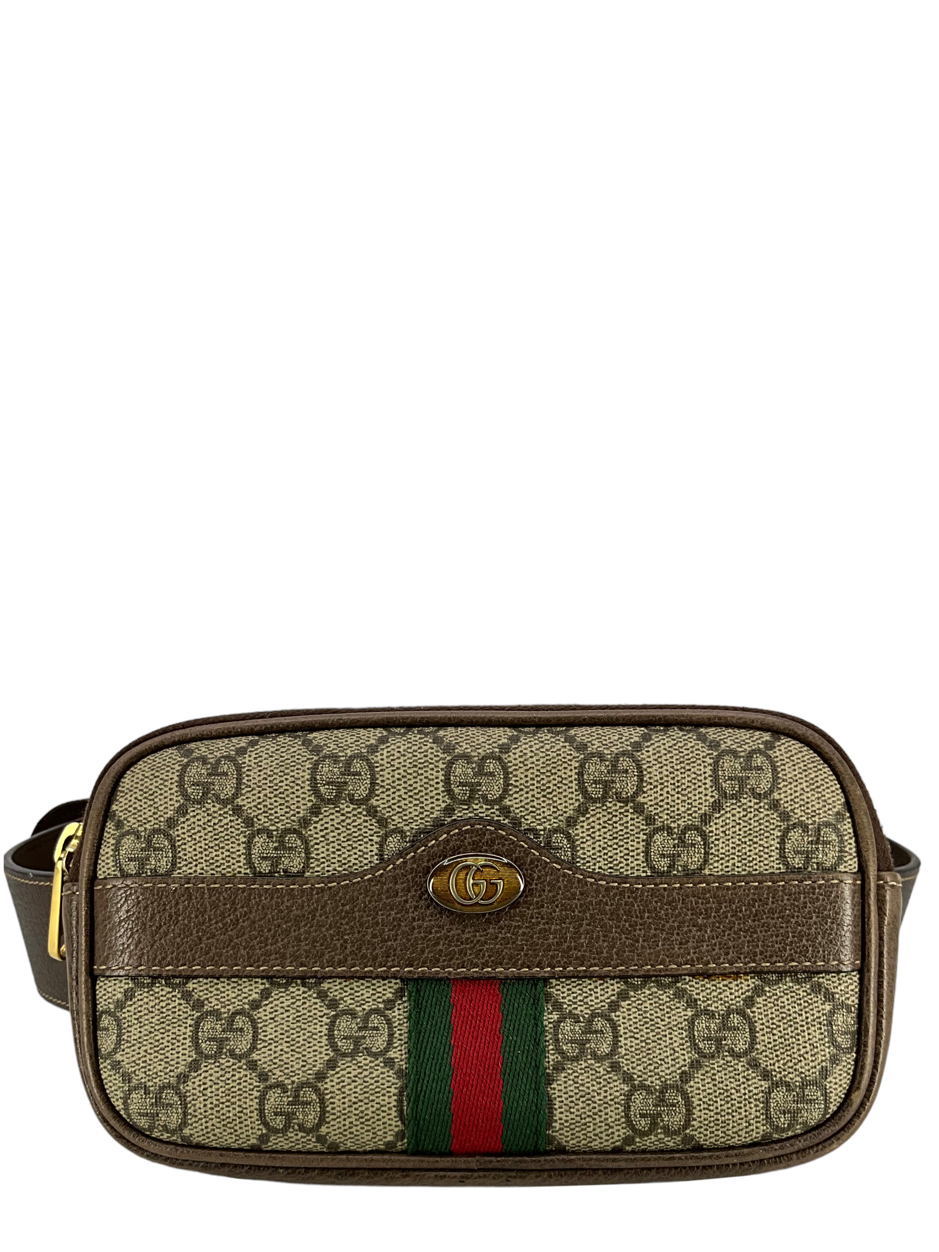 GUCCI GG Supreme Canvas Mini Ophidia Crossbody Belt Bag 34