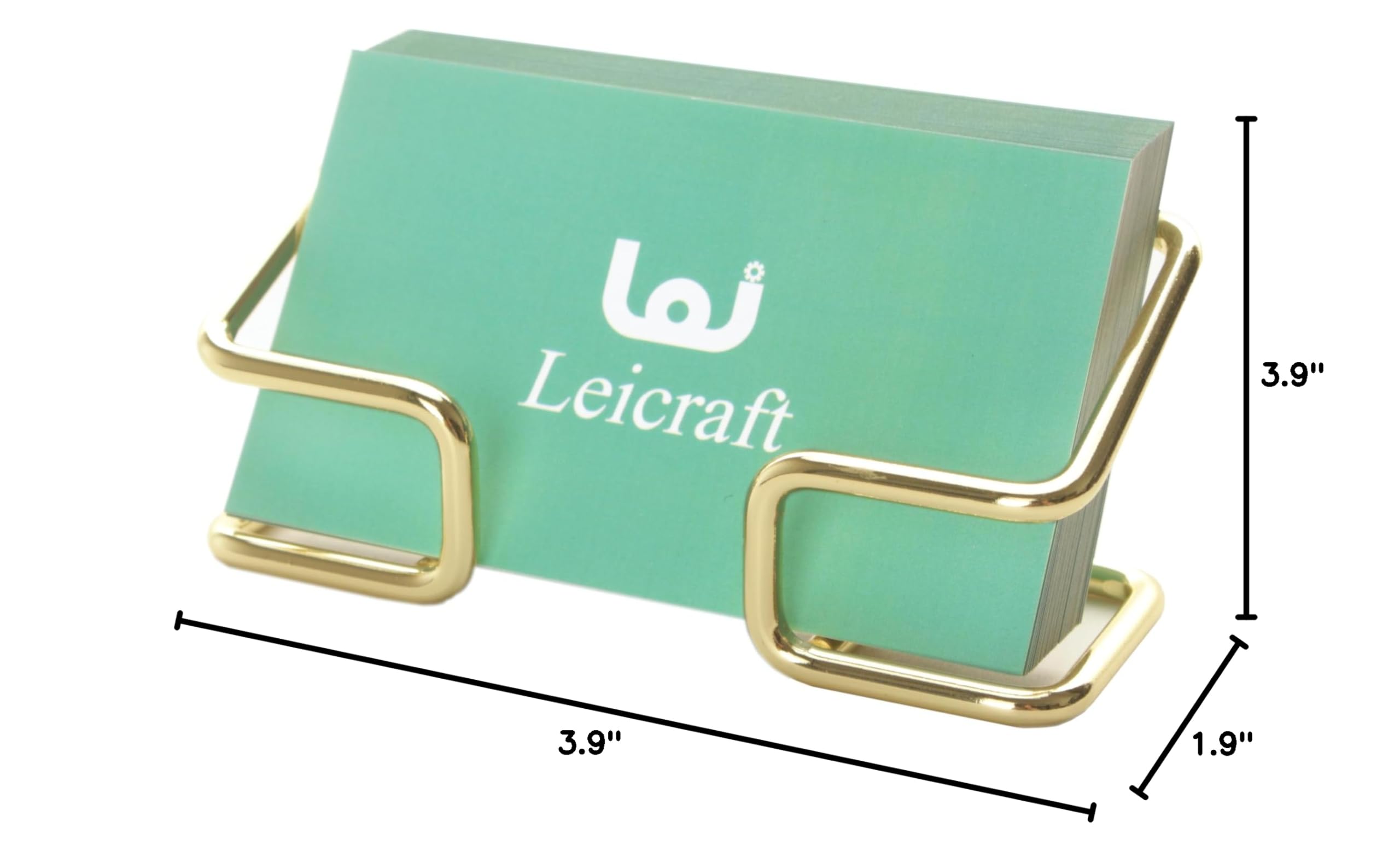 Elegant Golden Metal Business Card Holder for Desk - Stylish Office Organizer for Men and Women - Perfect for Professional Meetings, Networking Events & Office Decor