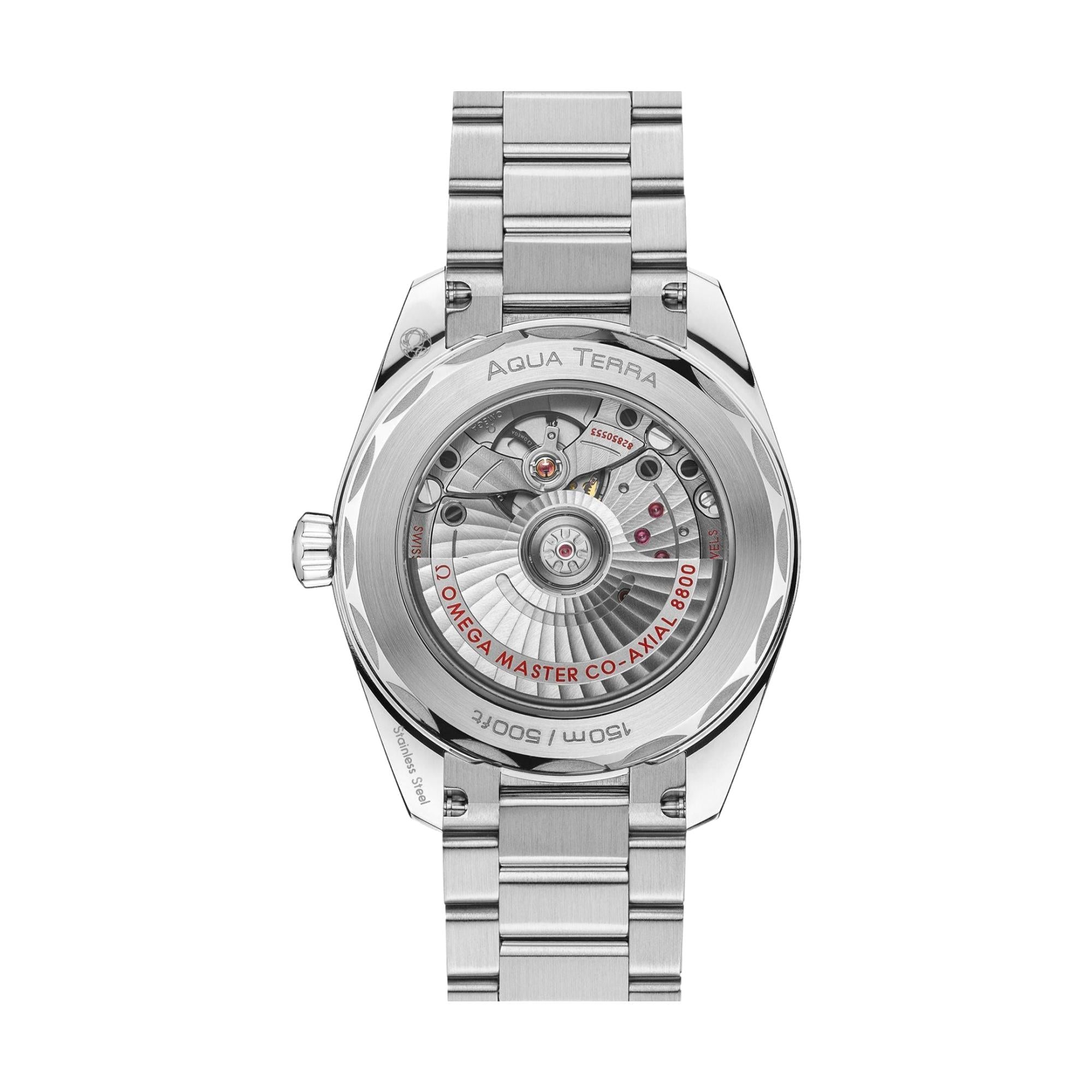 Omega Seamaster Aqua Terra Shades 150M Co-Axial Master Chronometer 38mm Watch - Terracotta Dial on Stainless Steel Bracelet | Luxury Dive Watch for Men, Water Resistant for Swimming & Outdoor Activities