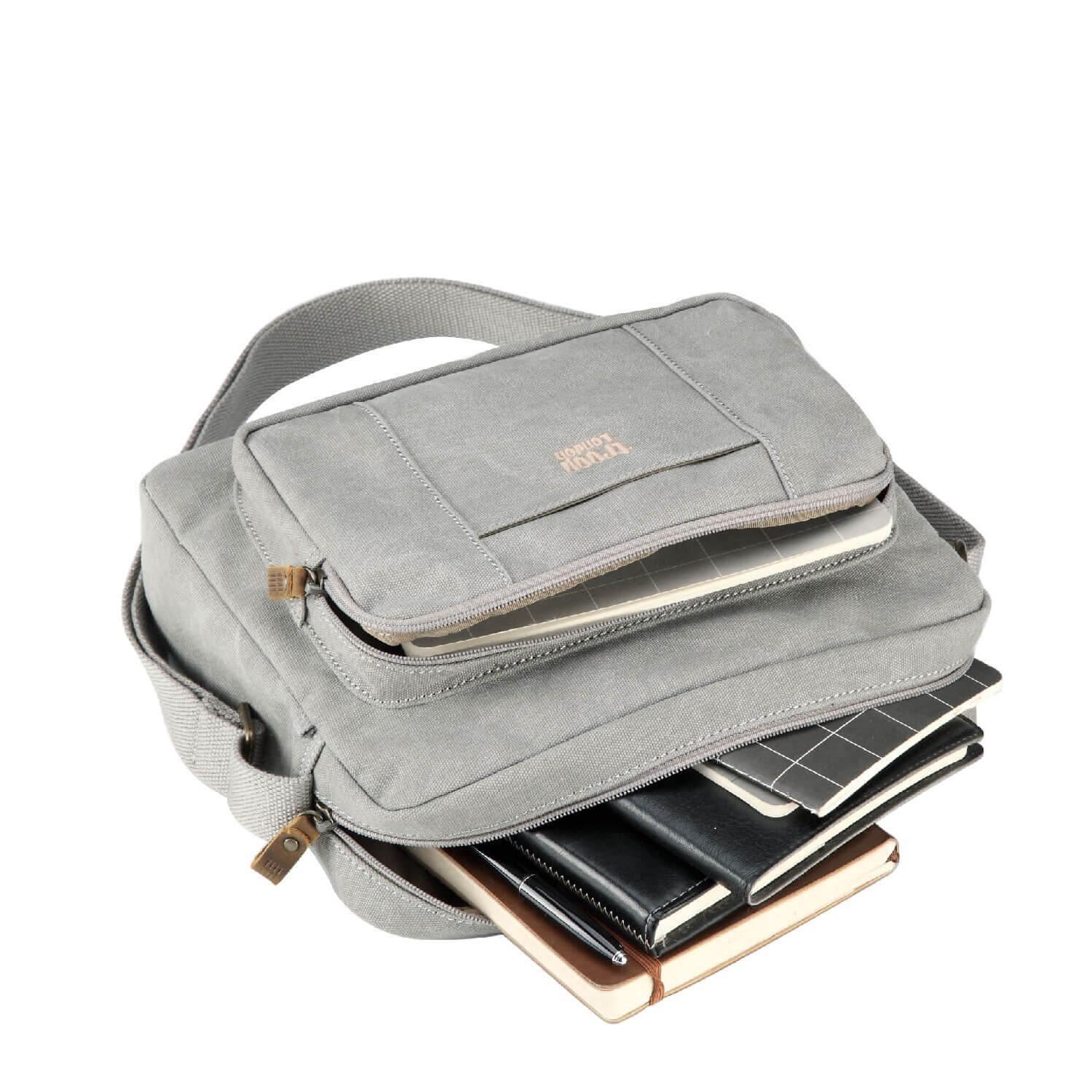 Troop London Classic Canvas Crossbody Bag for Men & Women - Stylish & Durable Messenger Bag for Travel, Work & Everyday Use