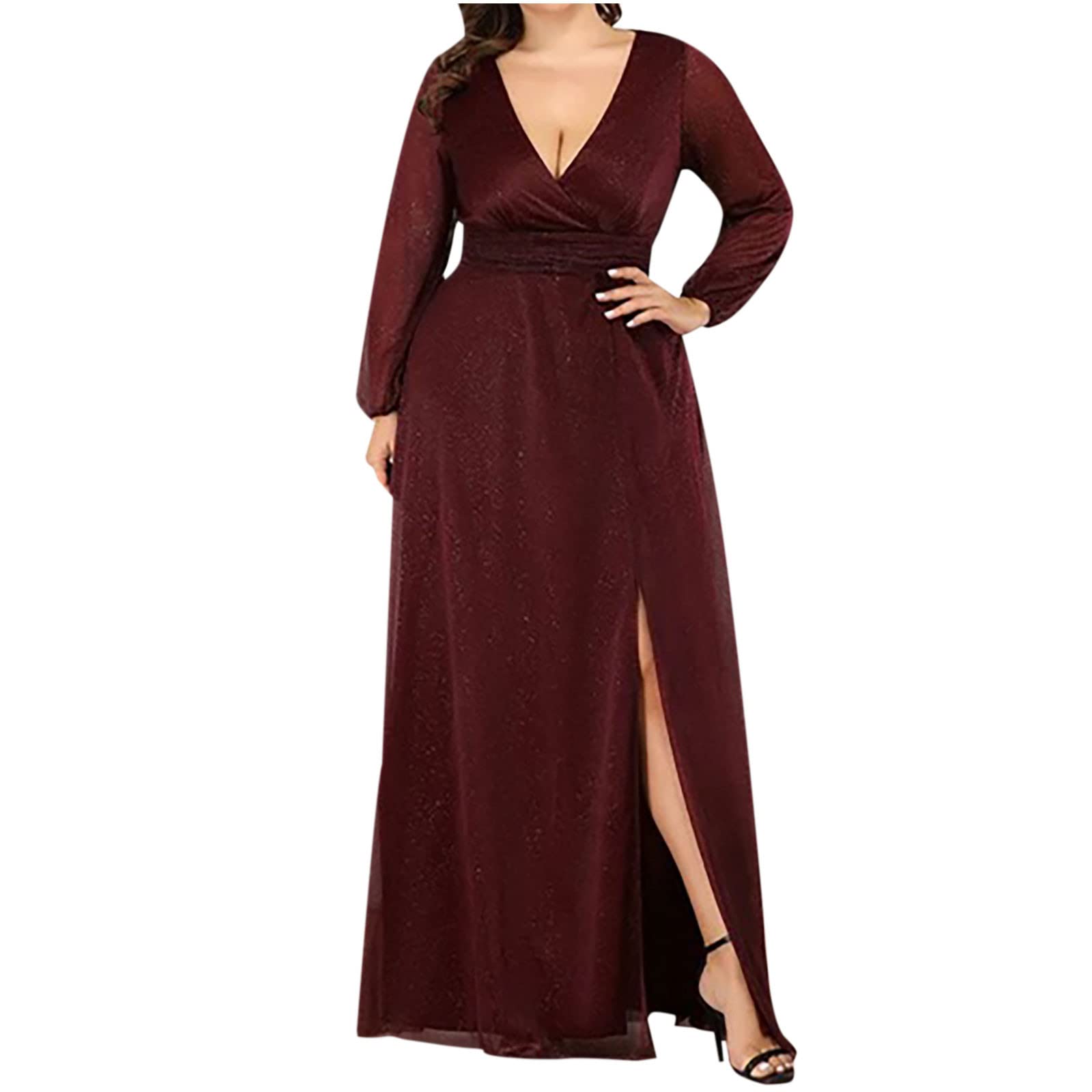 Elegant Sequin Mesh Midi Dress for Women - Summer & Fall Formal Evening Gowns, Plus Size Wedding Guest Dress, Sexy Sheer Party Dress | Perfect for Cocktail Parties, Date Nights & Special Occasions