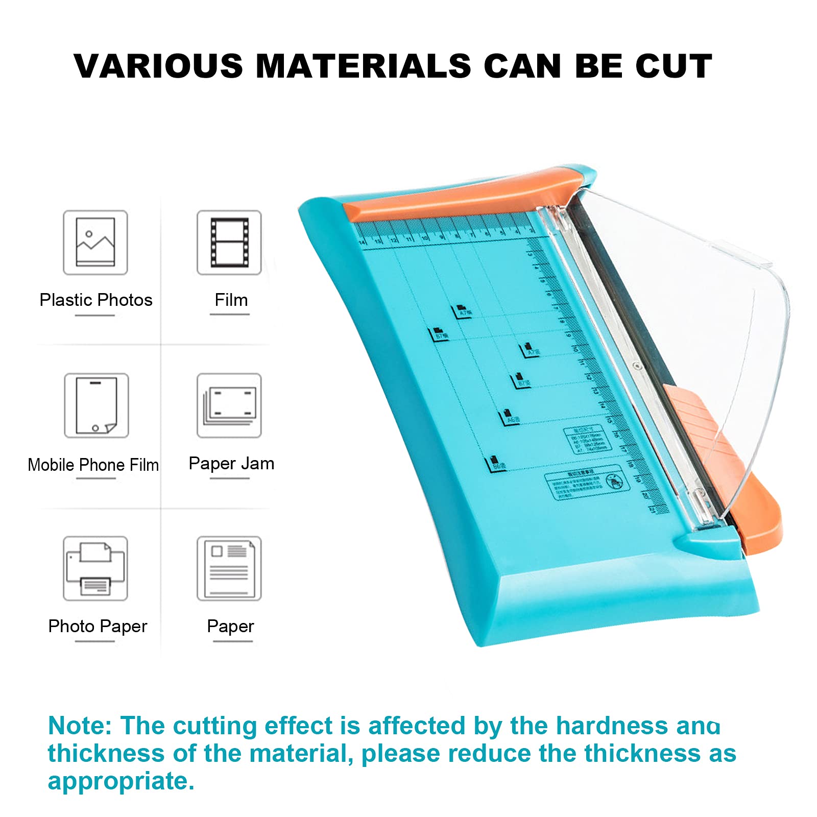 Mini A4 Paper Trimmer with Ruler - Precision Photo Guillotine Cutter for Paper, Cardstock, Foam & Craft Materials (Blue) - Perfect for Scrapbooking, Card Making & DIY Projects