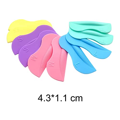 10Pcs Reusable Eyelash Perm Pads - Colorful Lash Separator & Lifting Tool with Different Curl Levels for Lash Perming & Curling - Perfect for Salon Professionals & DIY Home Lash Treatments