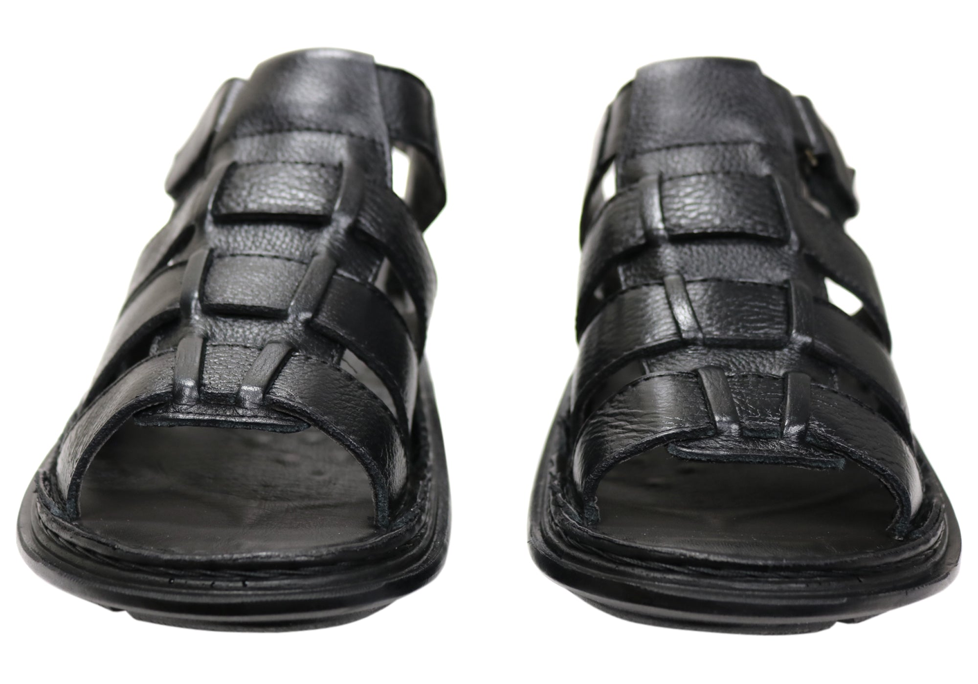 Savelli Kain Men's Leather Comfortable Cushioned Sandals - Handmade in Brazil - Perfect for Beach, Vacation & Summer Outdoor Activities