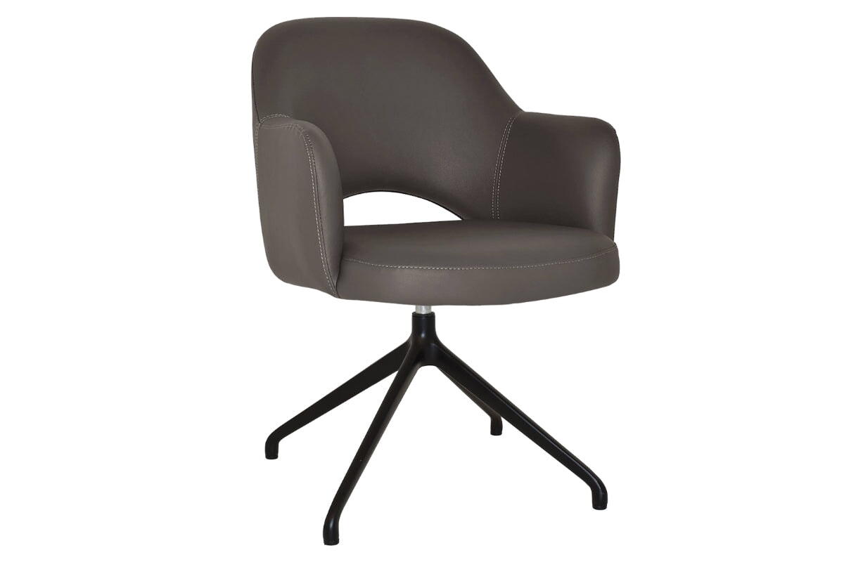 EZ Hospitality Cairo Indoor Armchair with Metal Base - Black Trestle Style for Living Room, Office, or Waiting Area
