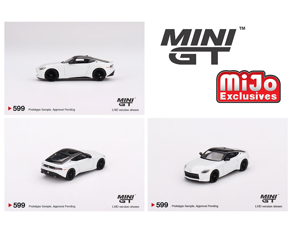MINIGT 1:64 Scale Nissan Z Performance 2023 Left-Hand Drive Model Car - Everest White Diecast Collectible for Display, Racing Enthusiasts & Gift Giving