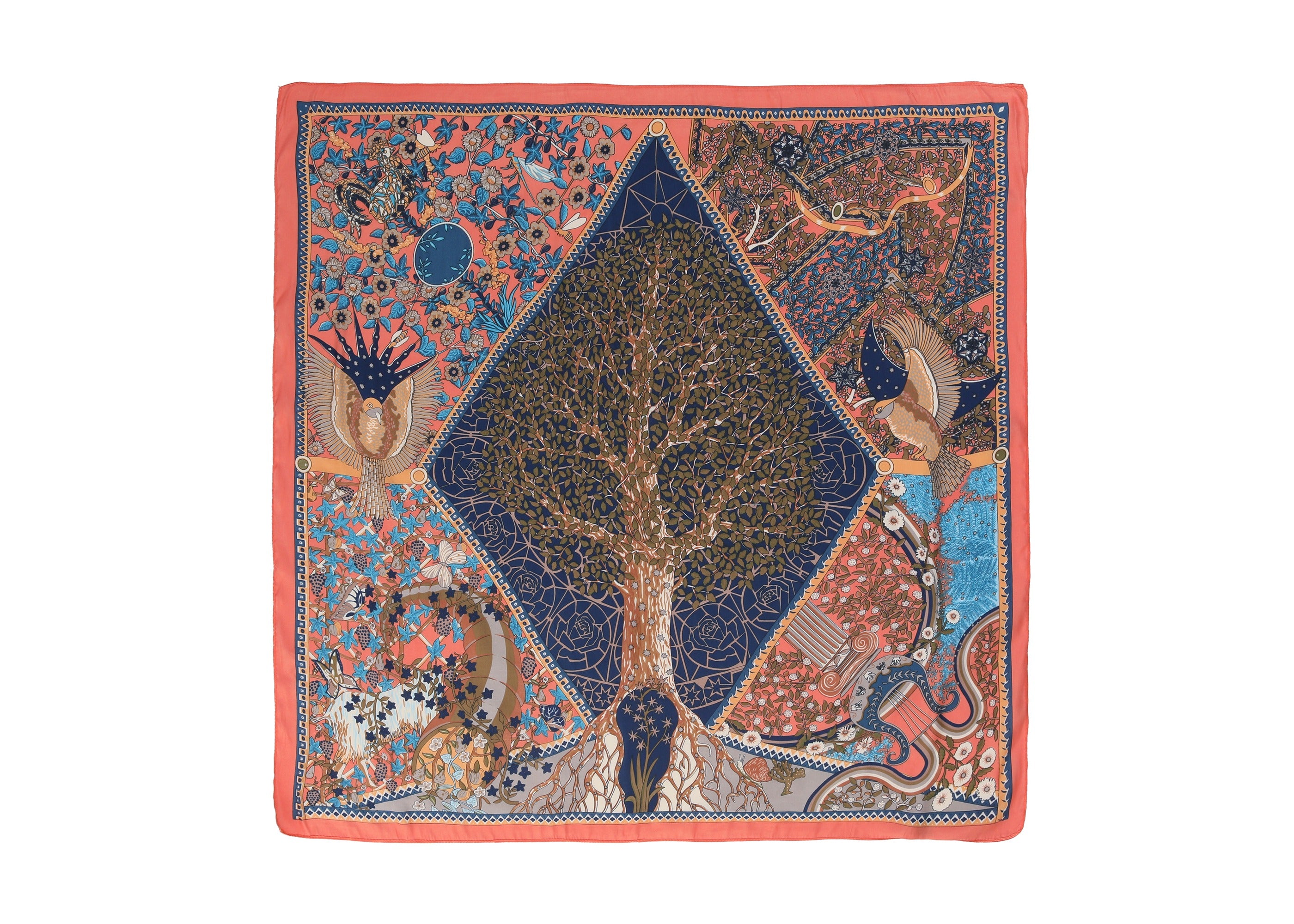 TARRAMARRA® Printed Square Rayon Silk Scarf - Lightweight Fashion Accessory for Women, Multiple Patterns & Colors - Perfect for Office, Travel and Gift Giving