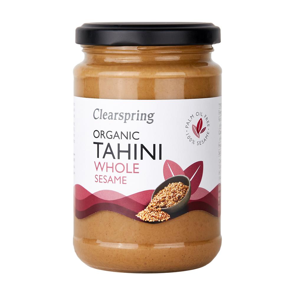 Organic Tahini by Clearspring - 100% Pure Whole Sesame Seed Paste, 280g (9.9oz) - Perfect for Hummus, Salad Dressings & Healthy Cooking