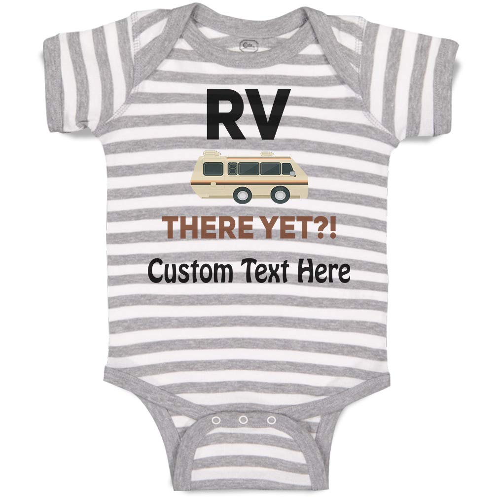 Custom Baby Bodysuit - 'RV There Yet?' Funny Camping Outfit for Boys & Girls | 100% Cotton Infant Clothes for Outdoor Adventures & Family Road Trips
