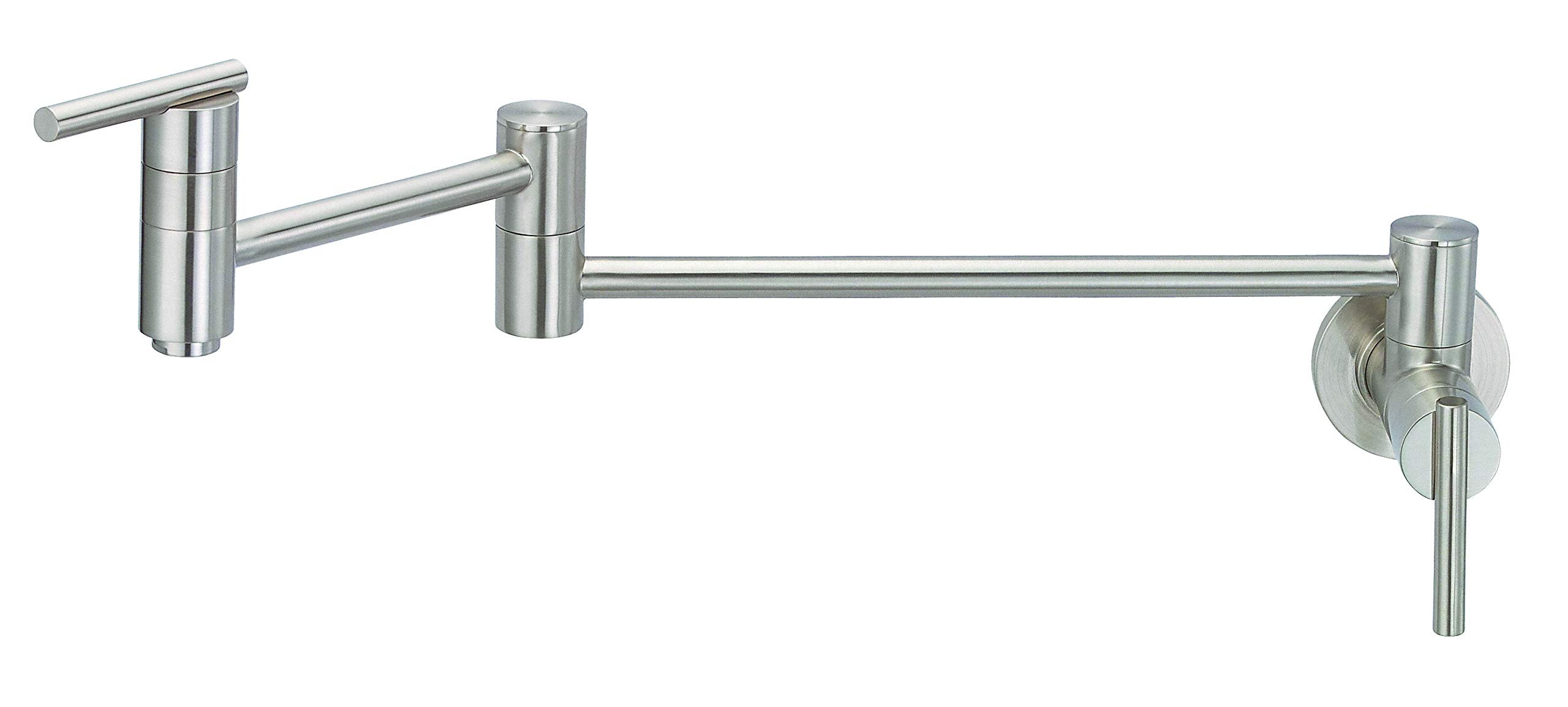 Danze D205058SS Parma Wall Mount Pot Filler Faucet - Stainless Steel - Commercial Grade Kitchen Sink Faucet for Easy Pot Filling - Perfect for Home Chefs and Professional Kitchens