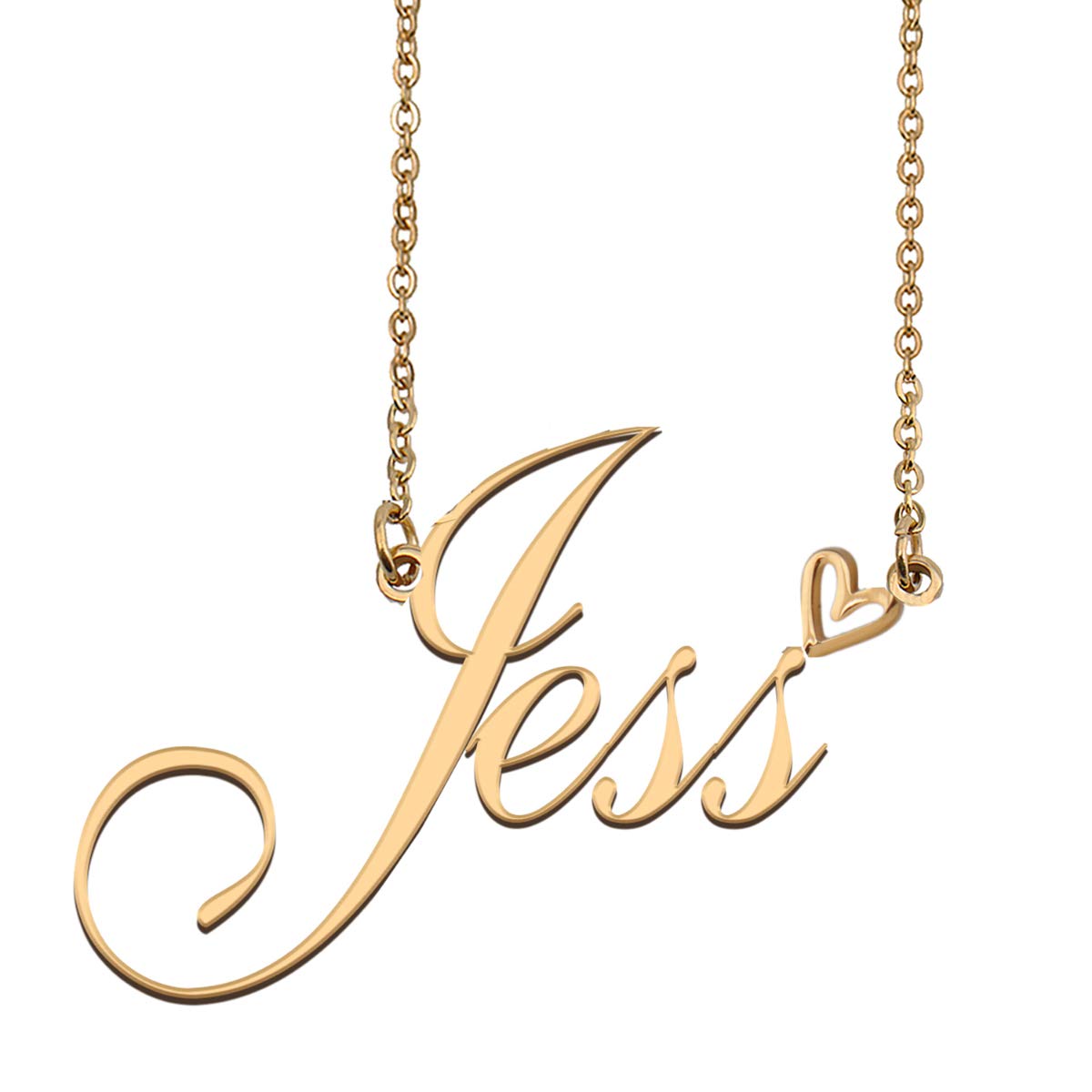 Custom Name Necklace 18K Gold Placed Personalized Nameplate Jewelry for Women - Perfect Gift for Birthday, Anniversary & Valentine's Day
