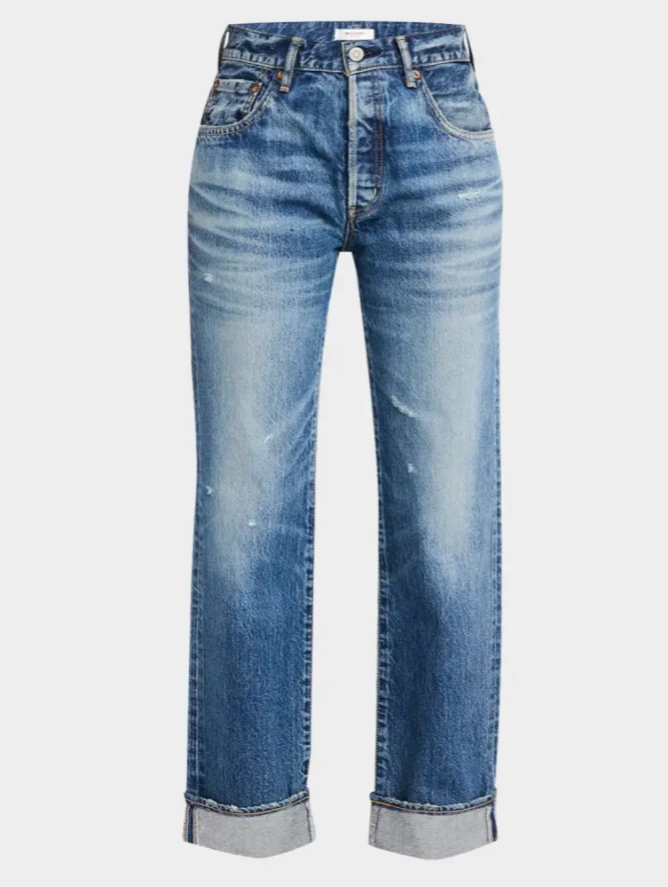 Moussy MV Aquebogue Straight Leg Jeans for Women - High Waist Slim Fit Denim Pants | Perfect for Casual Wear, Office & Date Night