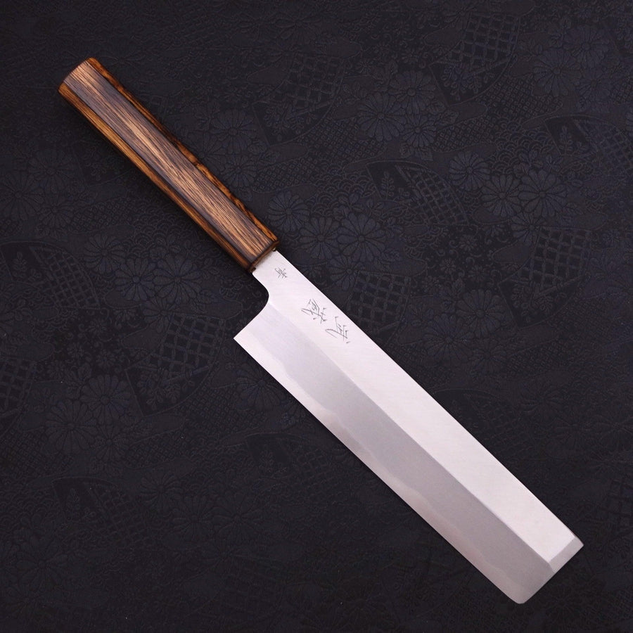 Premium Japanese Usuba Knife - Blue Steel #2 Kasumi Sumi Urushi Handle 210mm - Professional Chef's Knife for Sushi, Vegetables & Precision Cutting