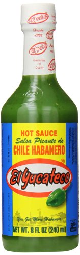 El Yucateco Green Habanero Hot Sauce - 8oz Bottle | Authentic Mexican Chile Pepper Sauce for Tacos, Burritos & Spicy Cooking