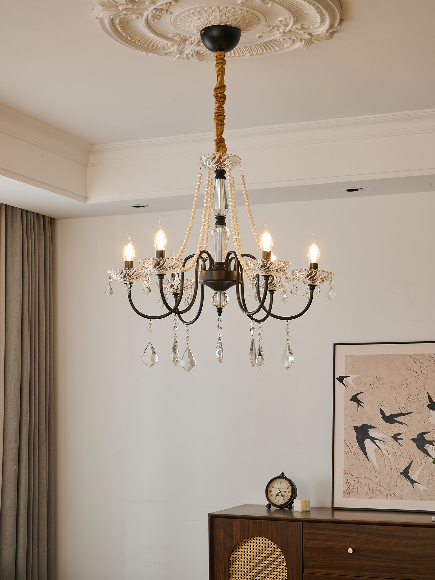 Luxury Empress Crystal Chandelier - Elegant Ceiling Light Fixture for Dining Room, Living Room & Bedroom Decor | Modern Home Lighting Solution