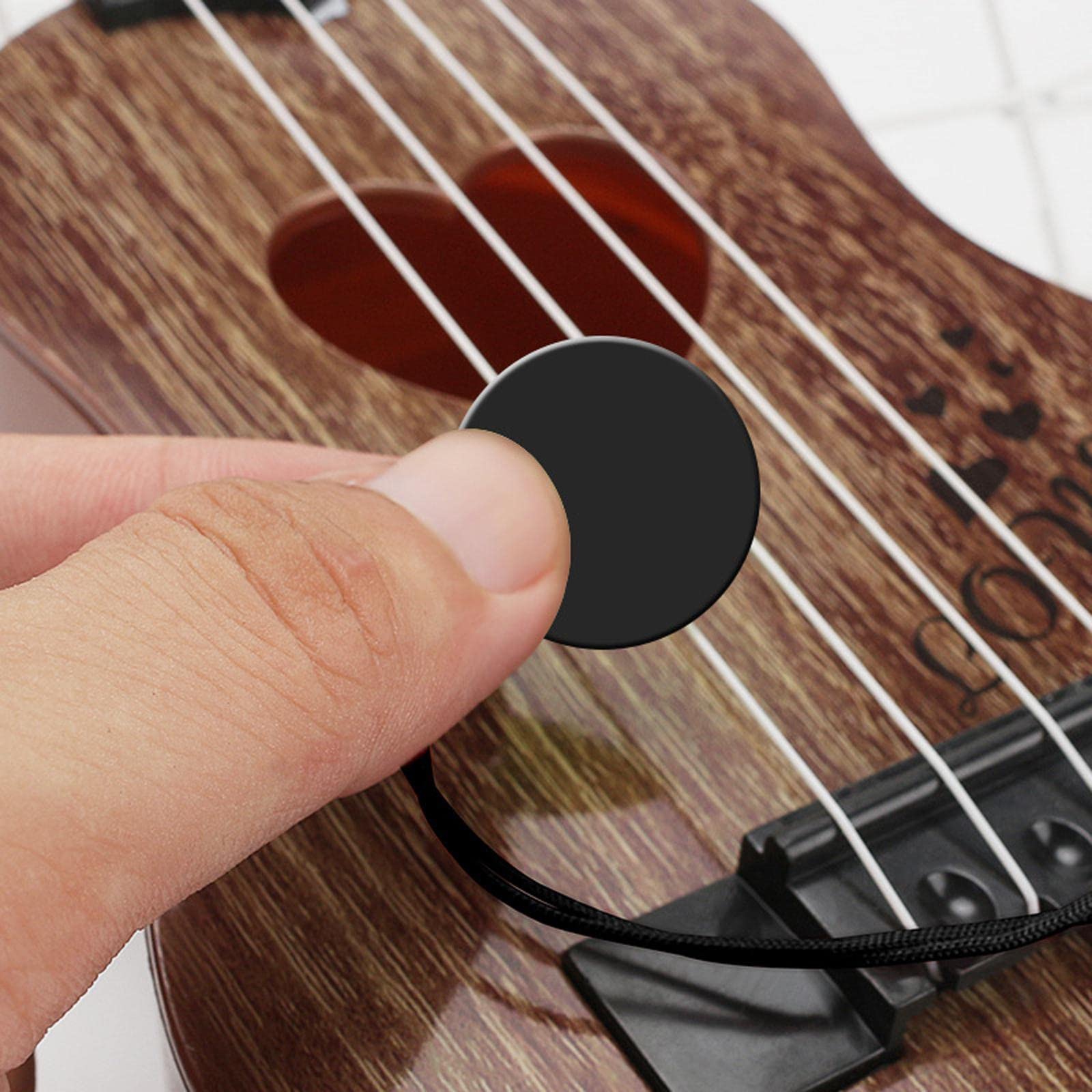 Milageto Kids Ukulele Toy with 4 Adjustable Strings - Brown Mini Guitar for Boys & Girls | Musical Learning Instrument for Children | Perfect for Birthday Gifts, Classroom Activities & Family Music Time
