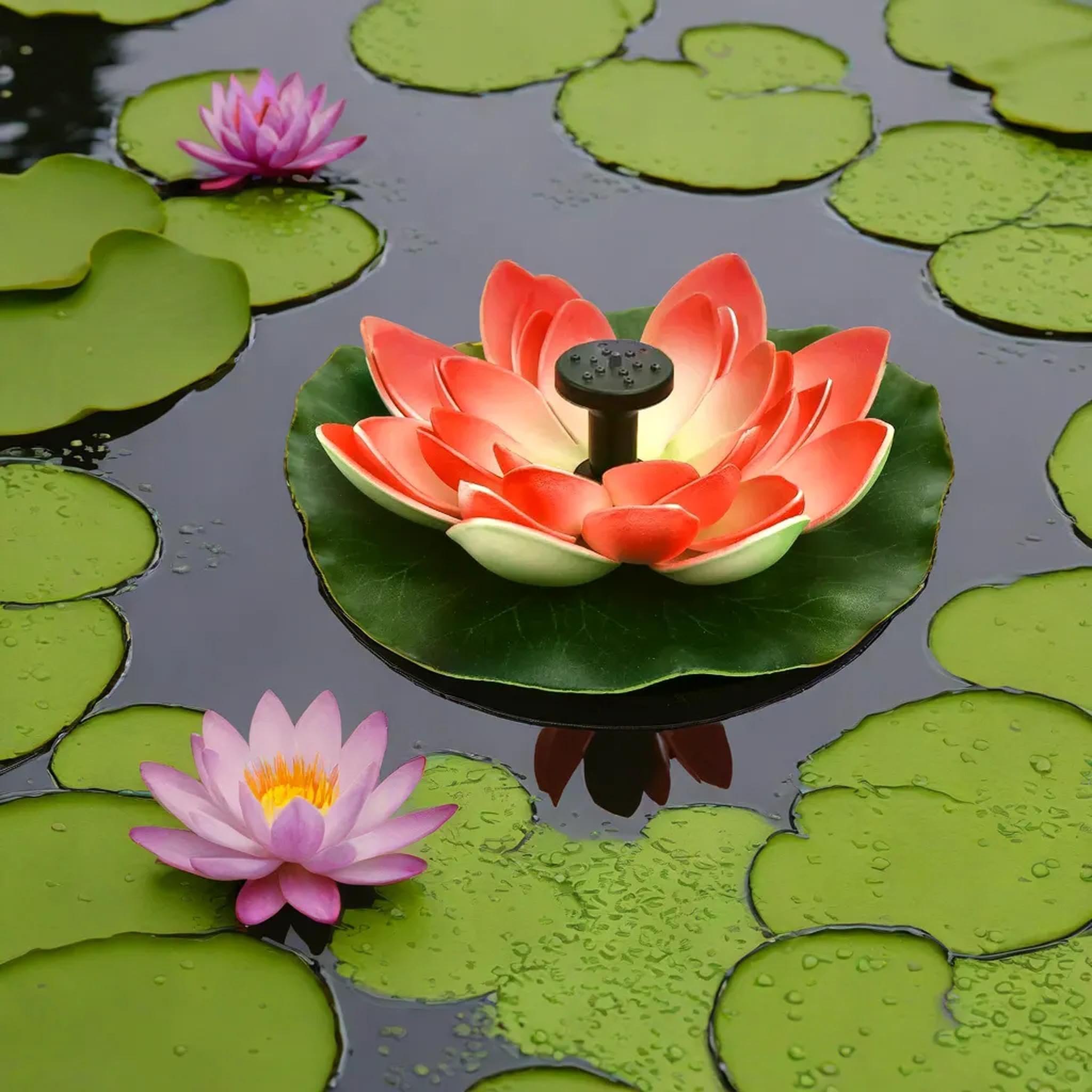 Solar Powered Water Fountain with 6 Nozzles - Outdoor Garden Decor for Bird Bath, Pond & Backyard | Perfect for Attracting Birds & Enhancing Landscape Design