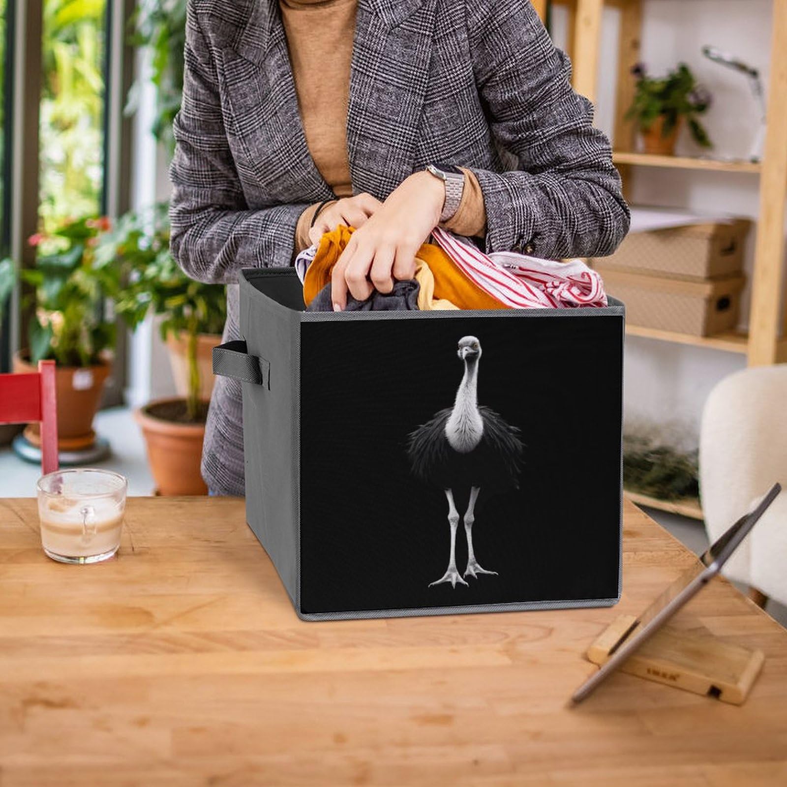Foldable Storage Cubes Organizers - Square Storage Bins with Handles for Home, Office & Closet Organization (1 Pack) - Perfect for Toys, Books, Blankets & Seasonal Items
