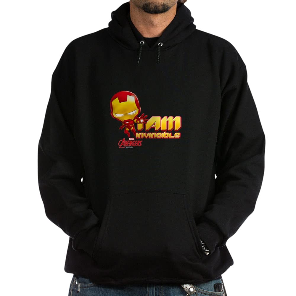 Chibi Invincible Iron Man Hoodie - Dark Marvel Superhero Pullover Sweatshirt for Men & Women | Casual Wear, Cosplay, Gift for Comic Fans