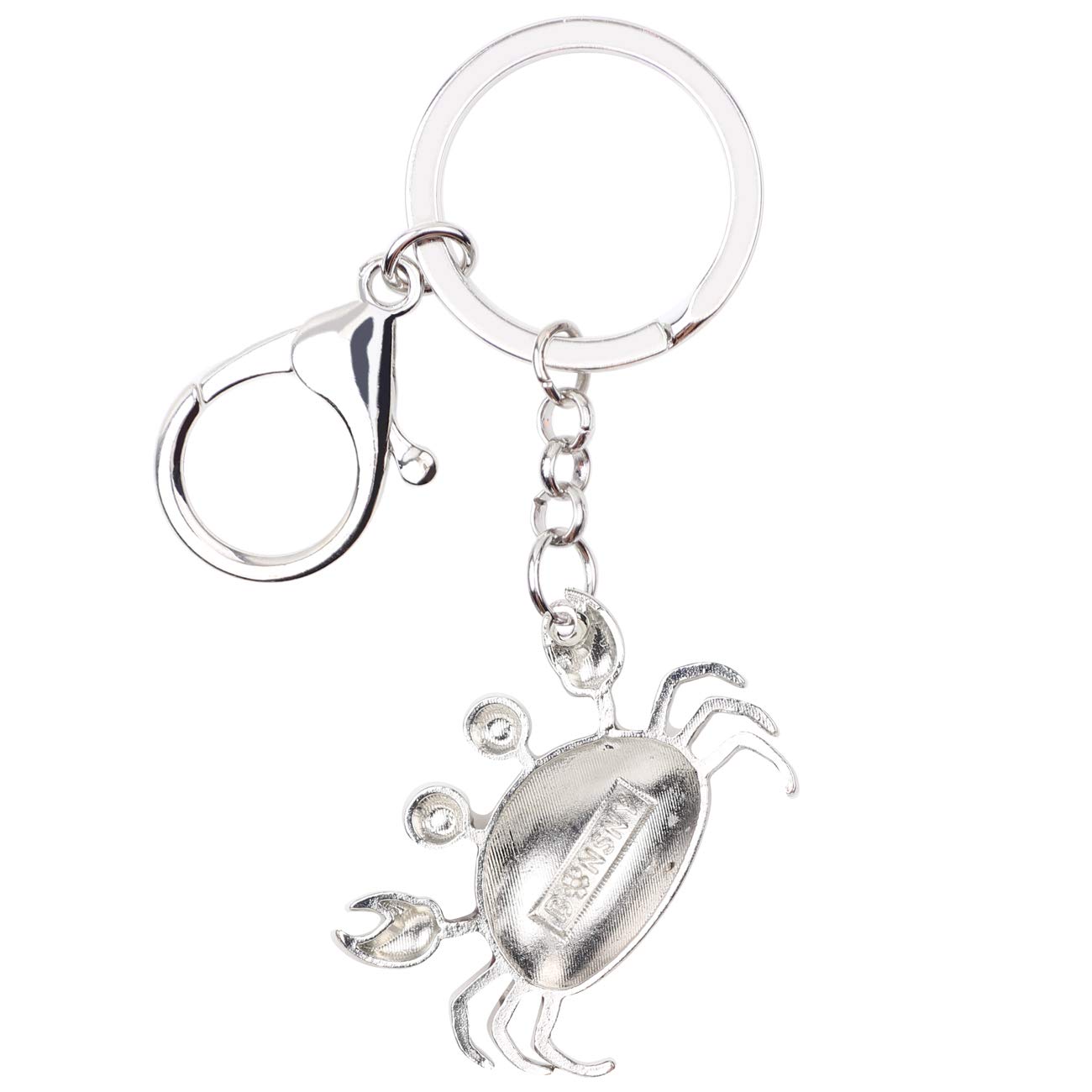 WEVENI Stylish Metal Alloy Crab Keychain - Fashionable Ocean Jewelry Key Ring for Women, Perfect for Handbags, Backpacks & Gift Giving - Beach Theme Accessories