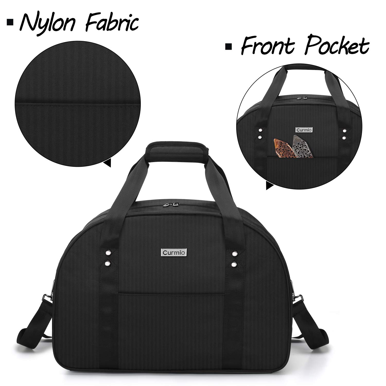 Premium CURMIO Bartender Kit Travel Bag with Adjustable Shoulder Strap - Portable Cocktail Shaker & Bar Tools Organizer for Professional Mixologists & Home Bartenders - Perfect for Parties, Bars & Travel Use