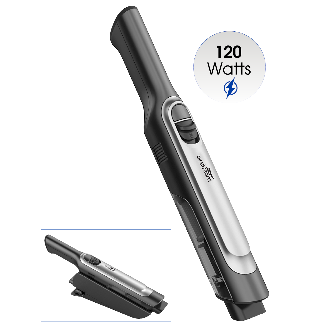 Airstream Cordless Handheld Vacuum Cleaner - Powerful Lightweight for Home, Car, Pet Hair, and Small Spaces | Portable for Quick Cleanups on Furniture, Stairs, and Vehicles