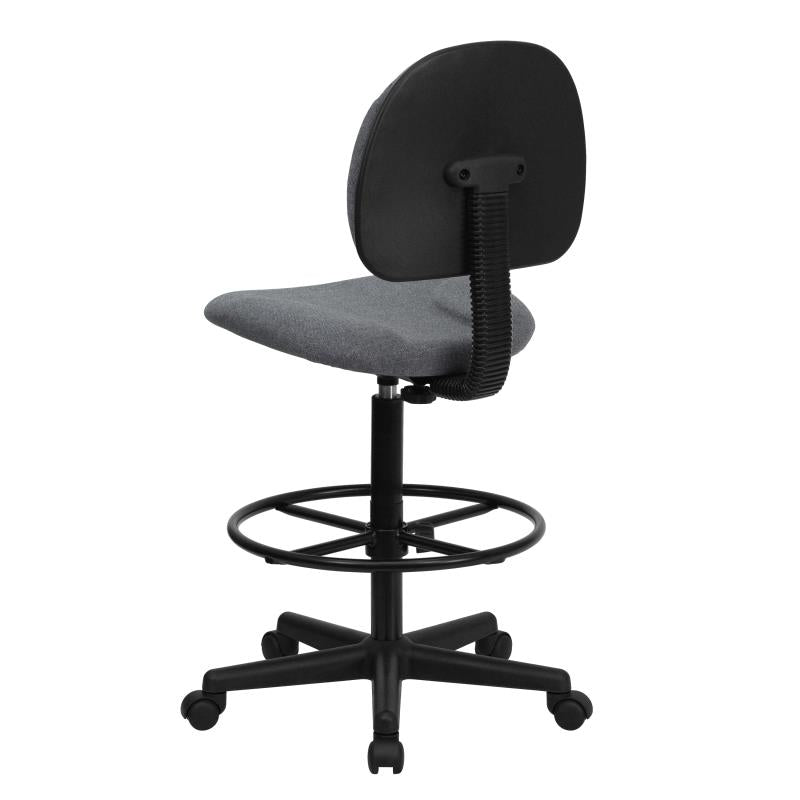 FLASH Patterned Fabric Drafting Chair BT 659 - Adjustable Height Office Chair for Artists, Architects & Designers - Ergonomic Stool for Drafting Table, Studio & Workspace