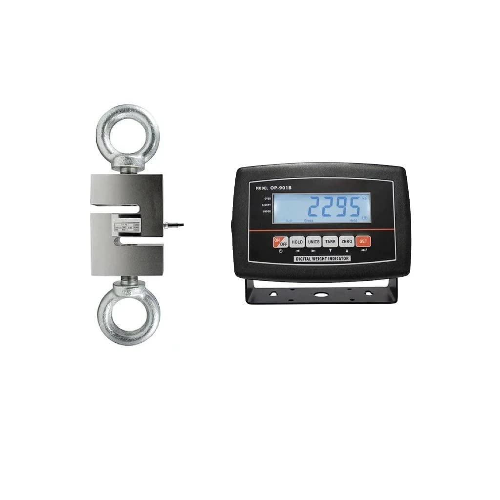 SellEton SL-926 Digital Hanging Scale with LCD Display - 500 lb Capacity, 0.05 lb Precision - Heavy Duty Crane Scale for Tension & Compression Testing - Perfect for Shipping, Farming, Construction & Industrial Weighing