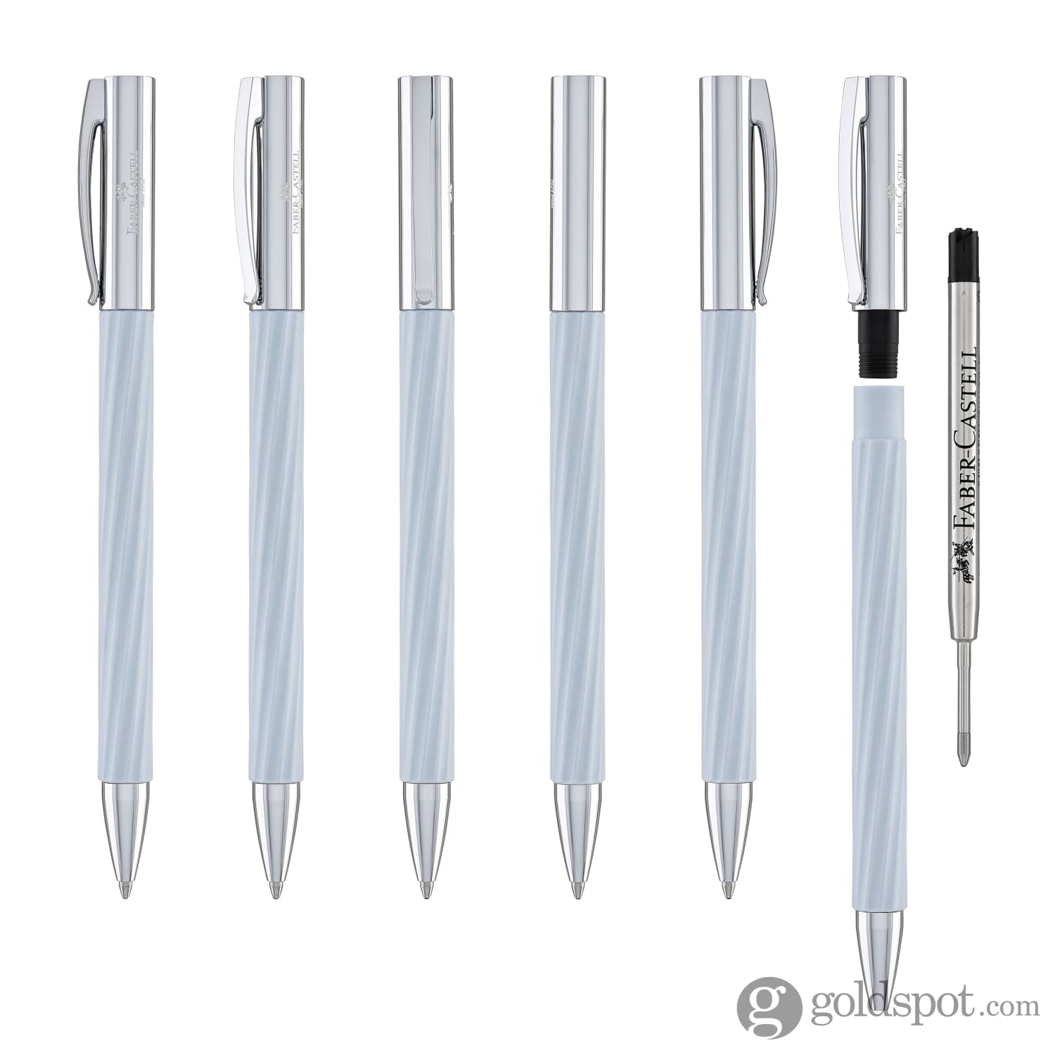 Faber-Castell Ambition Ballpoint Pen - Italic Ice Blue Limited Edition for Writing, Collecting & Gifting | Premium Office & Luxury Pen for Professionals