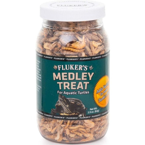 Fluker's Freeze Dried Medley Aquatic Turtle Food - Nutritious Treat for Red-Eared Sliders, Painted & Map Turtles - Perfect for Daily Feeding & Tank Enrichment