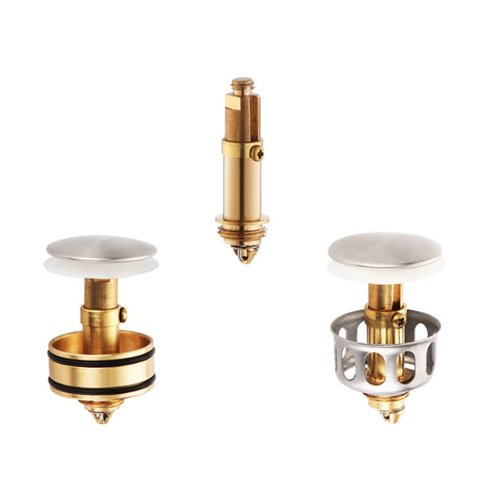 4-Pack Sink Drain Stopper Replacement - Easy Click Clack Pop-Up Bolt for Bathroom Basin, Kitchen Sink & Bathtub Drain - Durable Waste Plug for Quick Installation (Perfect for Home Renovation & Plumbing Repairs)