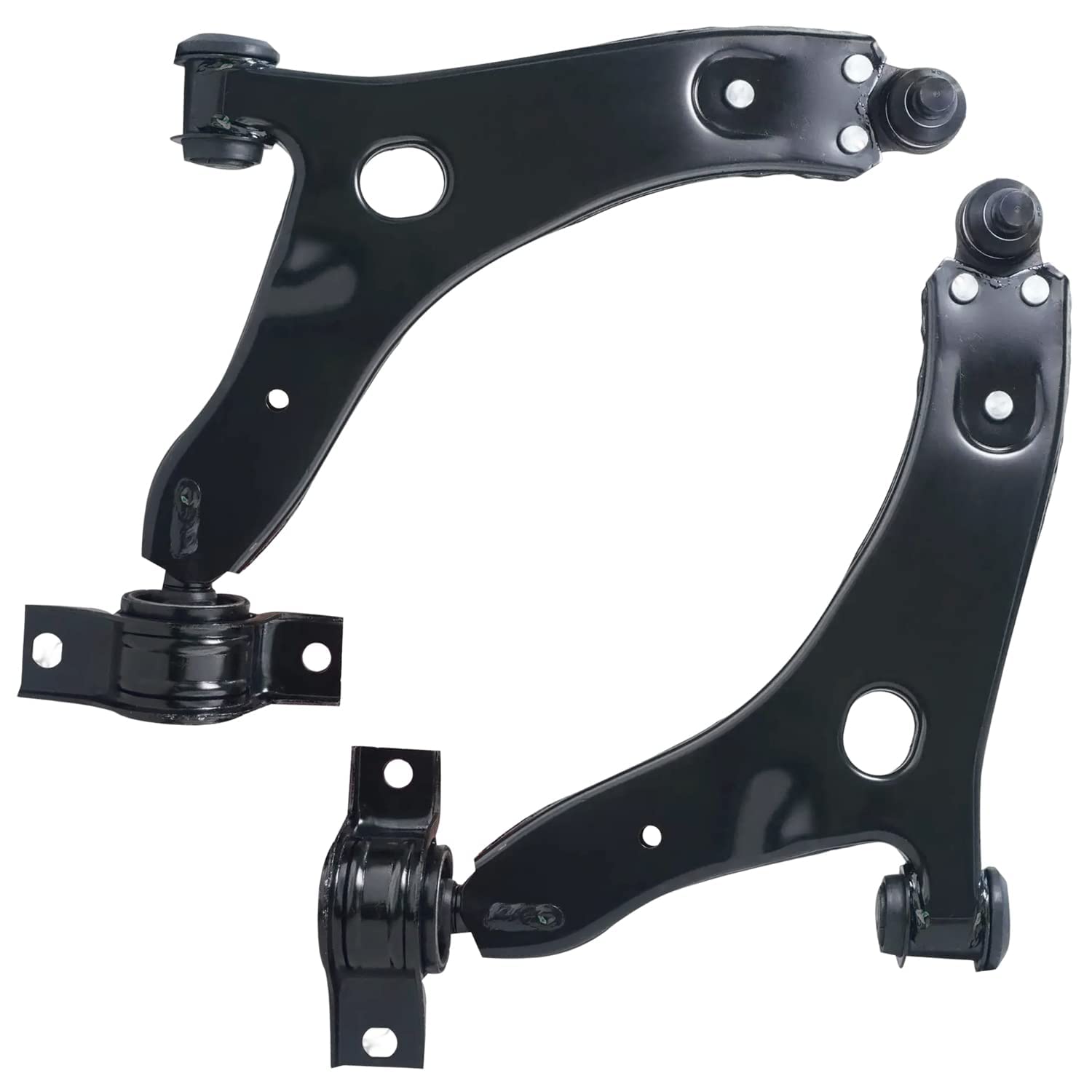 Detroit Axle - 4pc Front End Control Arms Kit for Ford Focus 2006-2007 | 2 Lower Control Arms with Ball Joint & 2 Outer Tie Rod Ends | Replacement Suspension Parts for Smoother Ride & Better Handling