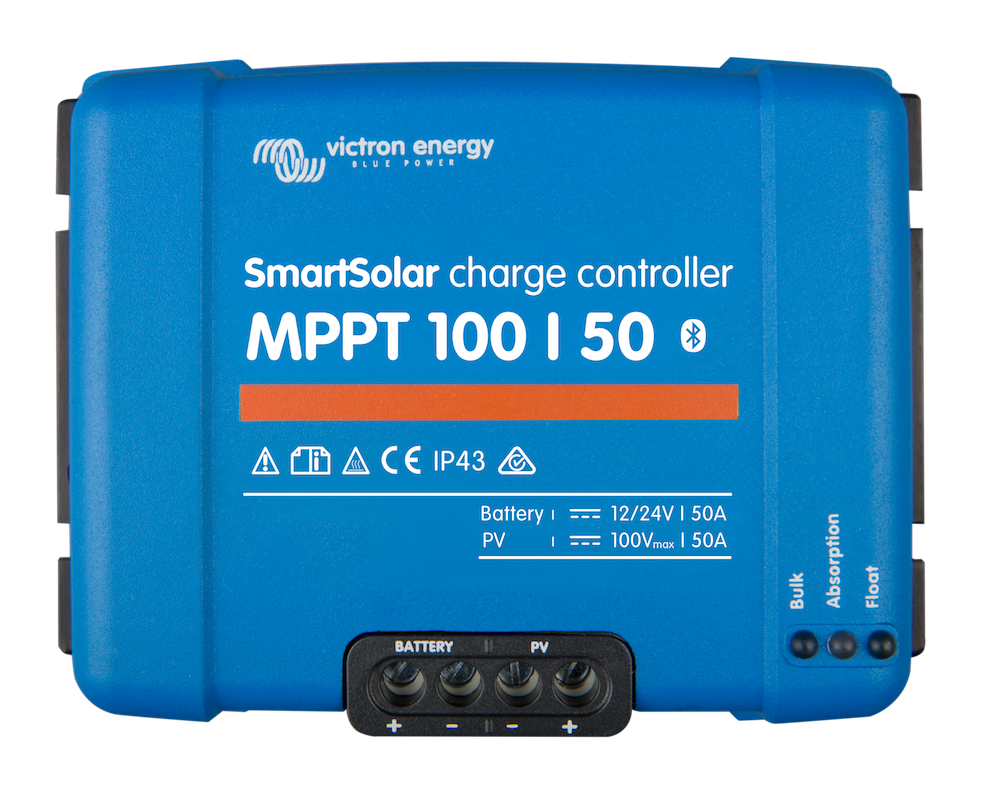 SmartSolar MPPT 100/50 Charge Controller - 12V/24V 50A Solar Panel Regulator for RV, Boat & Off-Grid Power Systems | High Efficiency Solar Charging Solution