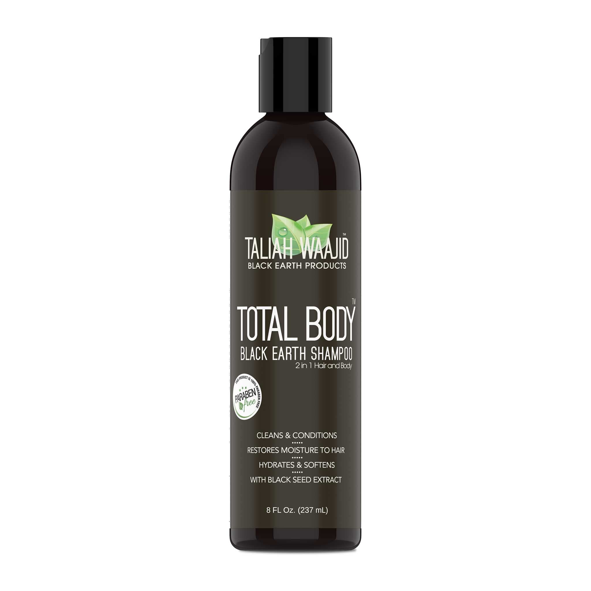 Total Body Black Earth Shampoo 8oz - Natural Hair Care for All Hair Types - Perfect for Daily Use & Deep Cleansing at Home