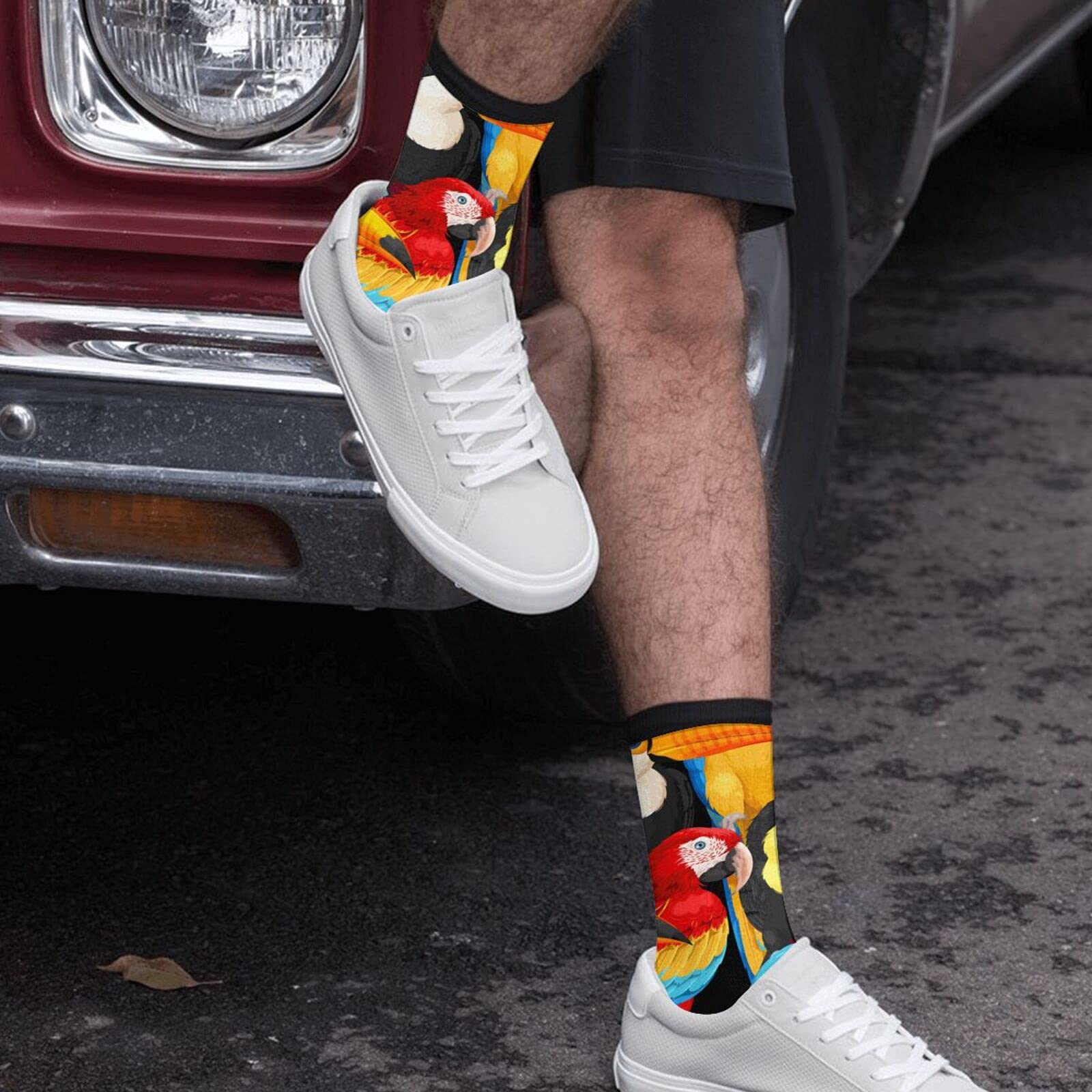 Funny Crazy Novelty Crew Tube Socks for Men & Women - Casual Athletic Sport Dress Socks - Perfect for Costume Parties, Gifts, and Everyday Wear