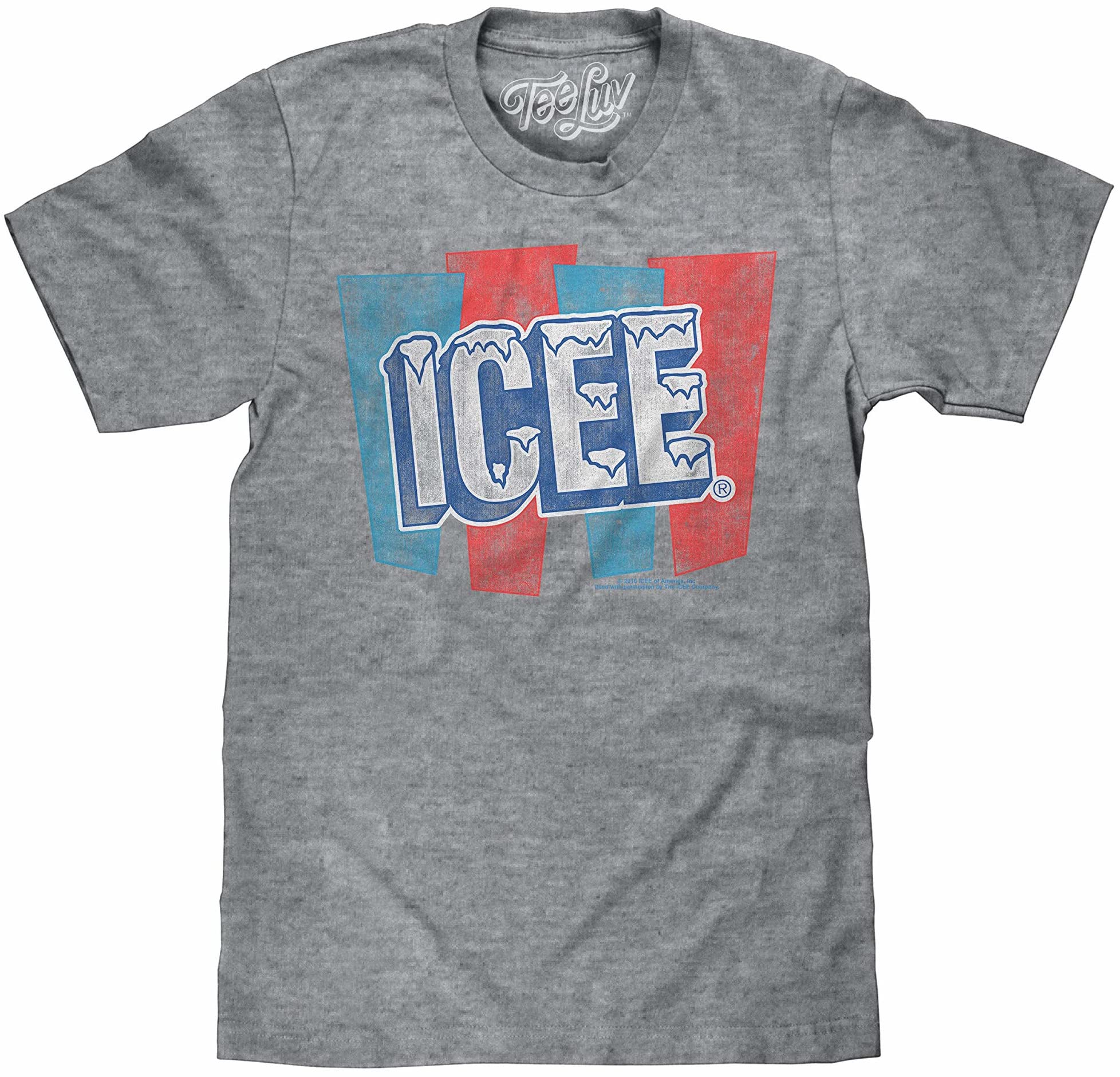 Tee Luv Men's Vintage ICEE Logo Graphic T-Shirt - Retro Frozen Drink Design Cotton Tee for Casual Wear & Summer Outfits