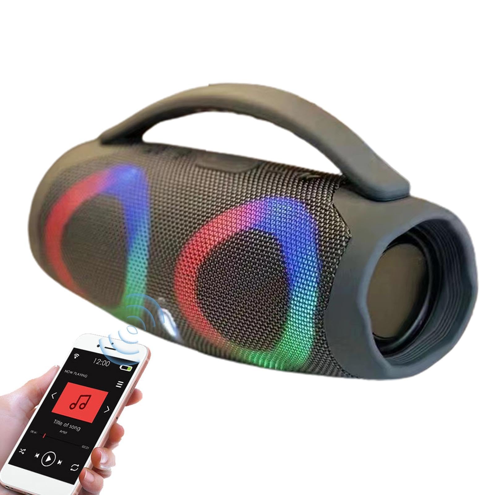 Wireless Portable Bluetooth Speaker with 1200mAh Battery - Deep Bass Boombox, Loud Stereo Sound for Home & Outdoor Use | Perfect for Camping, Beach Parties & Backyard Gatherings