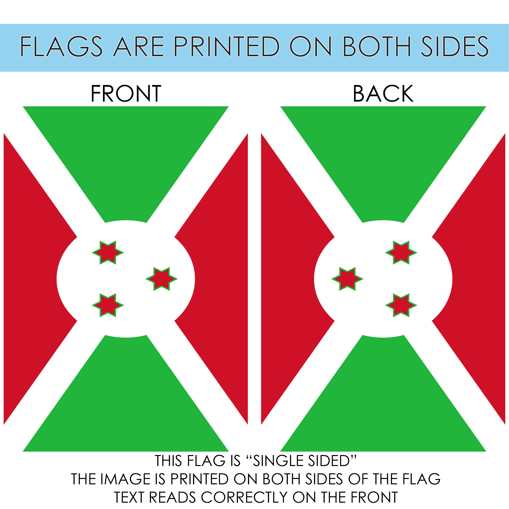 Toland Home Garden 1010593 Burundi Garden Flag & House Flag - Decorative Outdoor Banner for Patio, Yard, and Front Porch Decor