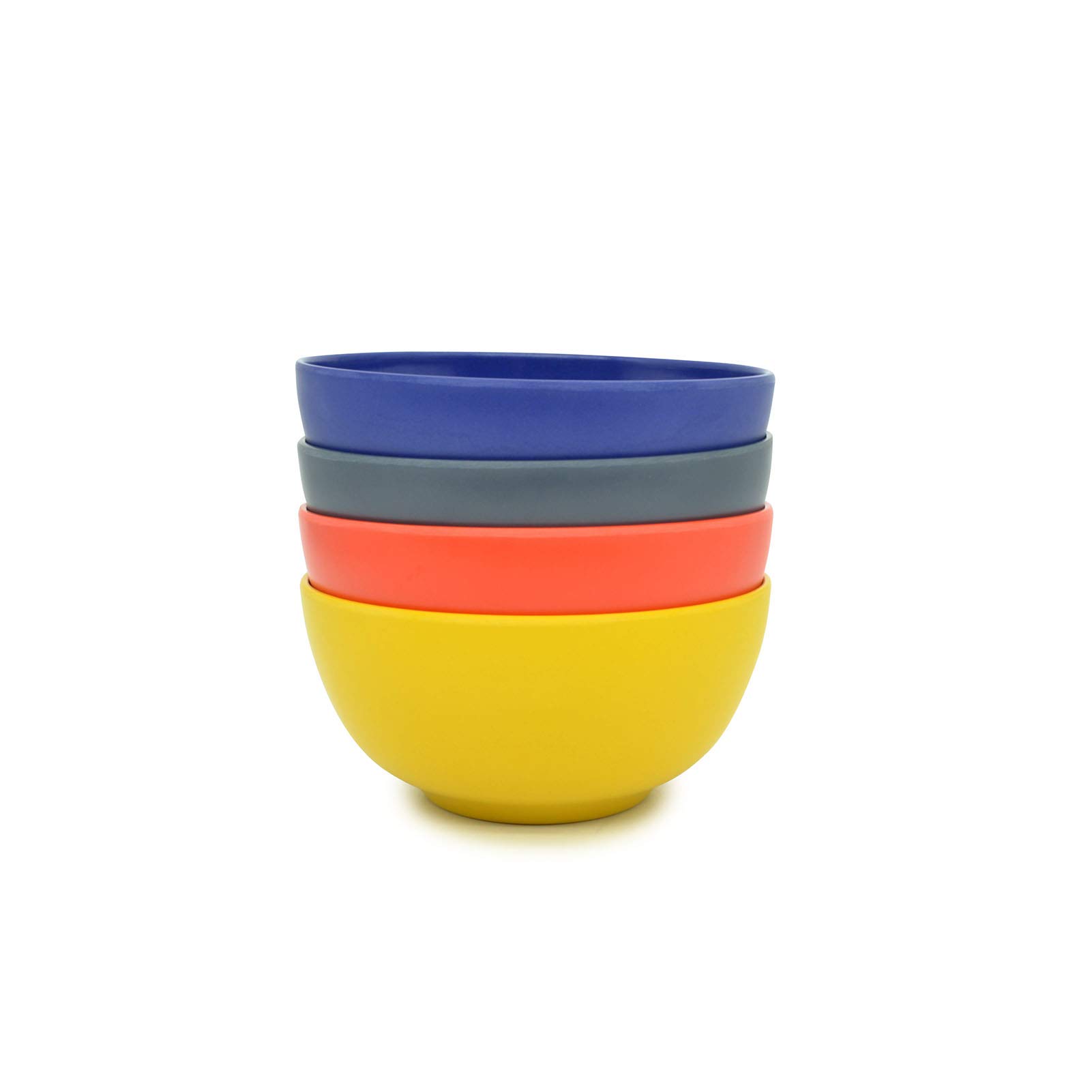 10oz Bamboo Small Bowls Set of 4 - Eco-Friendly, Unbreakable & Dishwasher Safe Dinnerware - Lightweight, BPA-Free Bowls for Salads, Snacks, Cereal - Perfect for Daily Use, Camping & Picnics