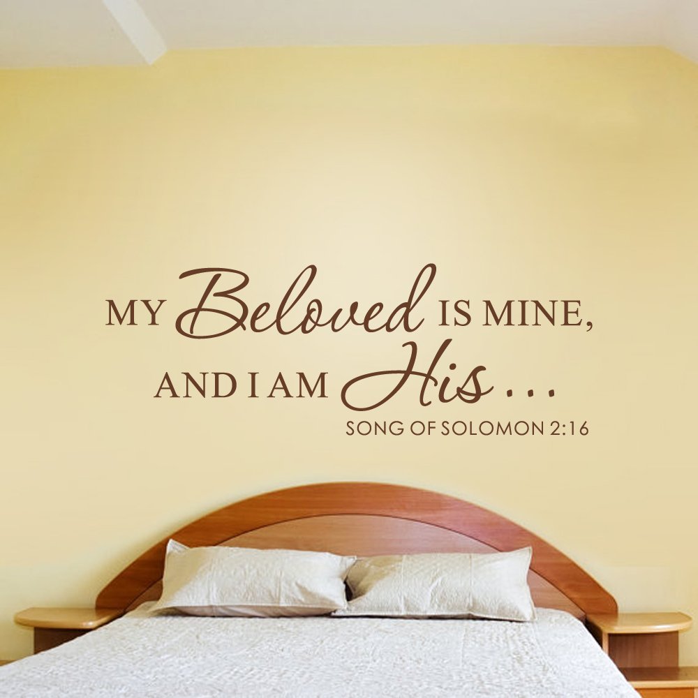 My Beloved is Mine Bible Verse Wall Decal - Religious Vinyl Art for Home Decor