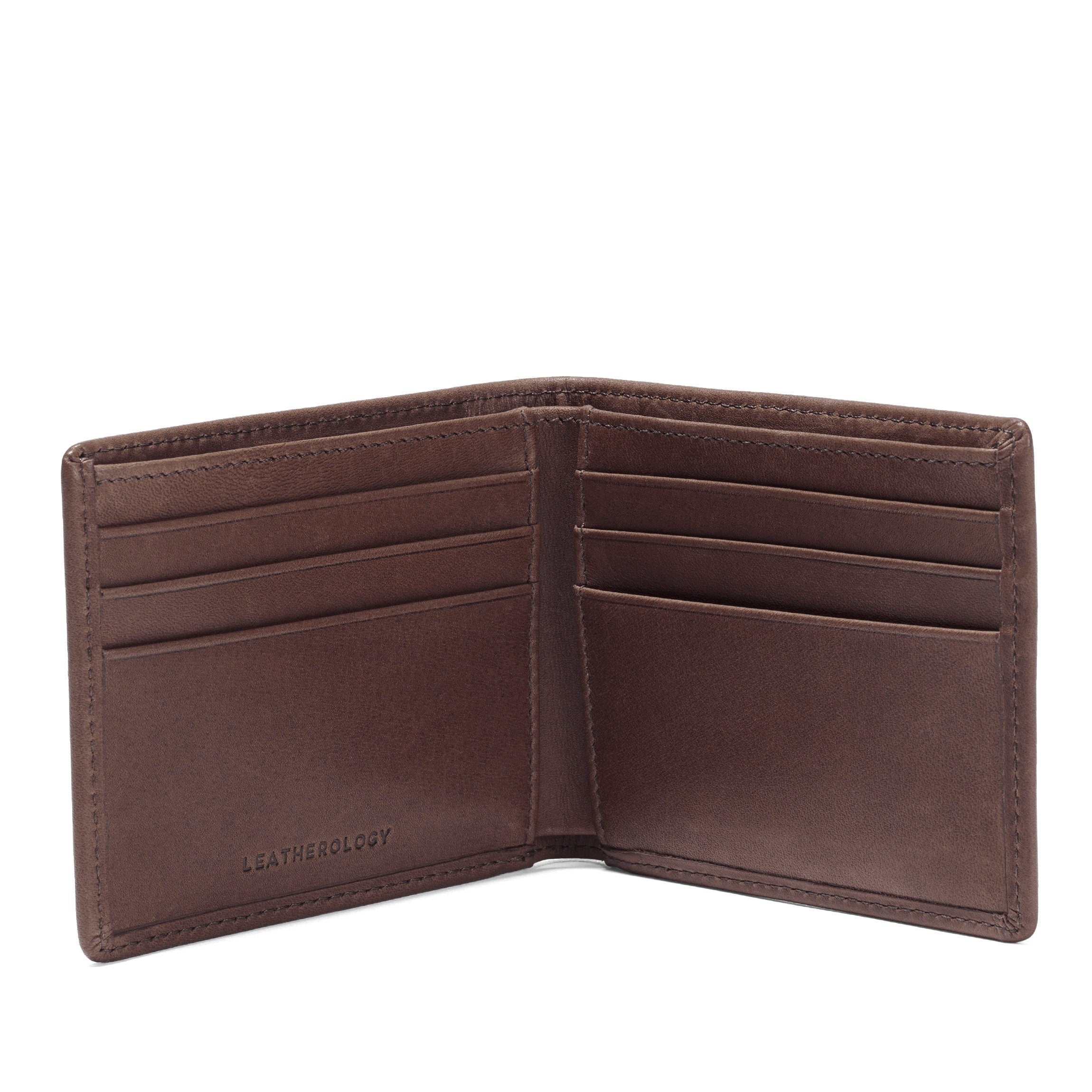 Slim Mahogany Bifold Wallet for Men - RFID Blocking Leather Money Holder - Perfect for Everyday Carry, Travel & Business
