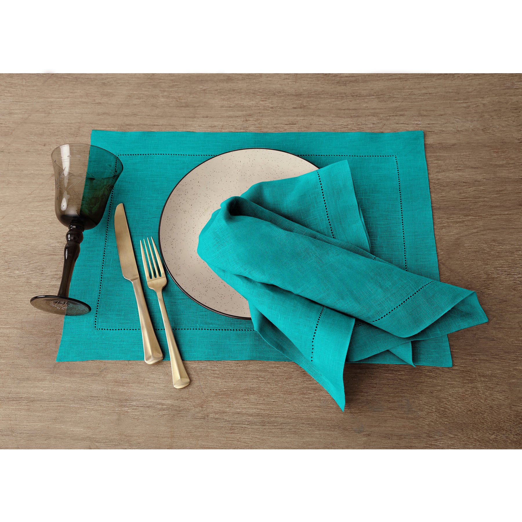 Premium Classic Hemstitch Linen Napkins - Elegant Dinner Table Decor for Weddings, Parties & Fine Dining